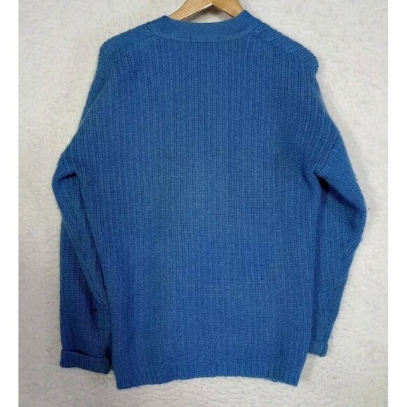 VTG Sacred Threads Women's Cable Knit Sweater Button Up Wool Blend Pockets OSFM - Picture 4 of 10